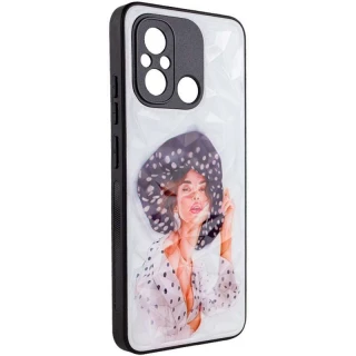 Скляний чохол Prisma Ladies на Xiaomi Redmi 12C / Poco C55 — Girl in a hat