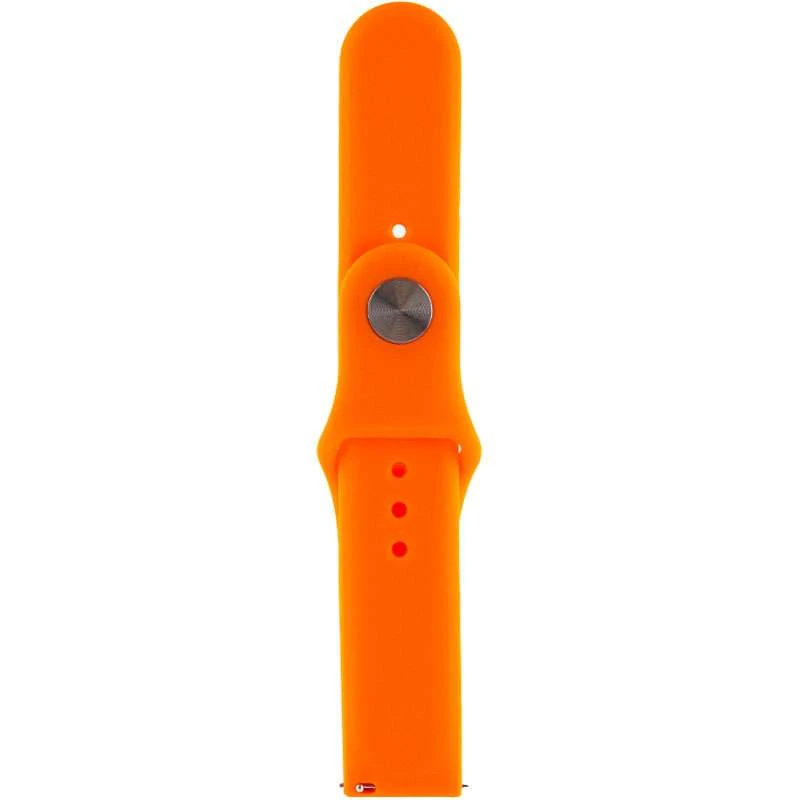 Силиконовый ремешок Sport для Xiaomi Amazfit/Samsung 22 mm – Оранжевый / Orange. Фото 2 из 3
