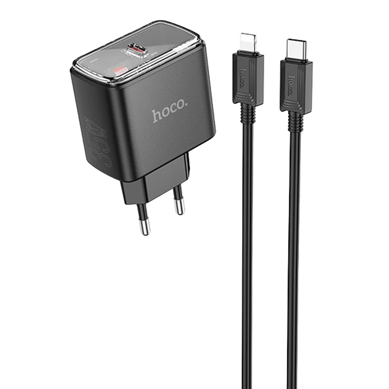 

СЗУ Hoco CS41A Smart PD35W (1C) + Type-C to Lightning (Black)