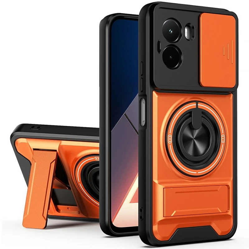 Ударостійкий чохол Camshield StandRing case для Xiaomi Poco X7 Pro – Orange. Фото 1 з 1