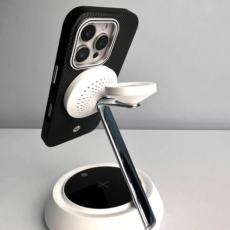 Чохол PC+Leather SGP with MagSafe для Apple iPhone 15 Pro (6.1") – Carbon. Фото 3 з 3