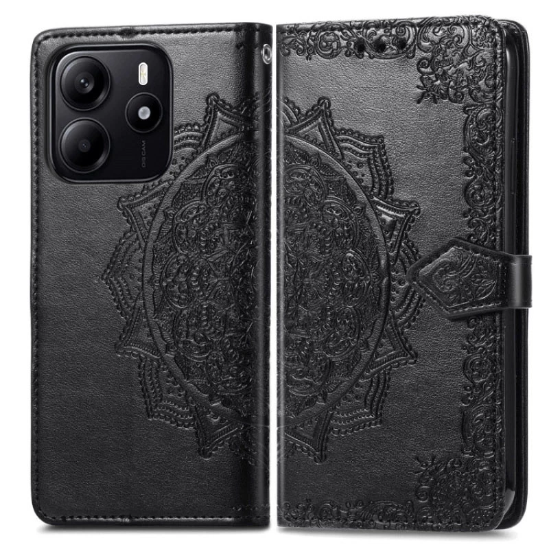 Шкіряний чохол-книжка Art Case з візитницею для Xiaomi Redmi Note 14 5G – Чорний. Фото 3 з 7