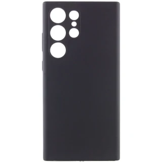 Чехол Silicone Case Lakshmi Premium з закритою камерою на Samsung Galaxy S23 Ultra — Черный / Black