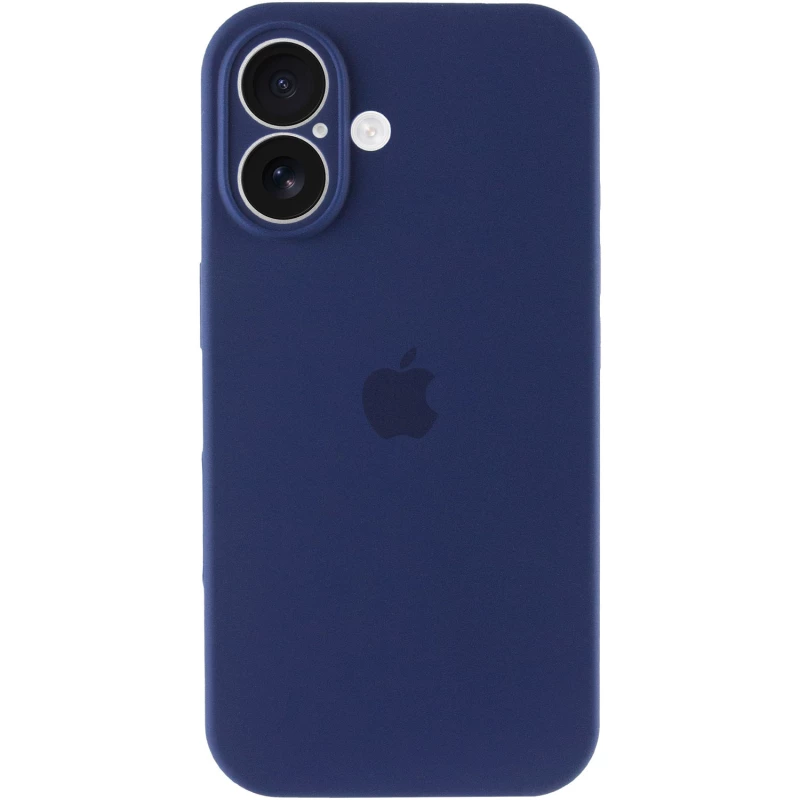 Чохол Silicone Case з захистом камери на Apple iPhone 16 Plus – Синій / Deep navy. Фото 2 з 7
