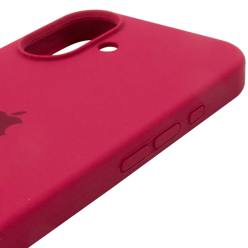 Чехол Silicone Case с закрытым низом для Apple iPhone 17 (6.3") – Красный / Rose Red. Фото 5 из 6