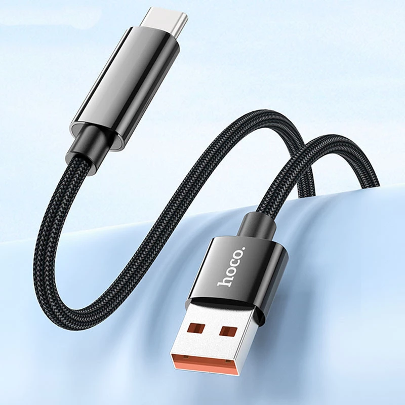 Дата кабель Hoco U125 Benefit 5A USB to Type-C (1.2m) – Black. Фото 5 з 6