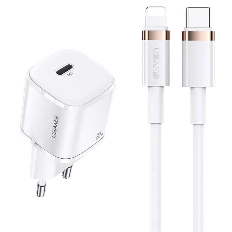 

СЗУ Usams US-XFK T36 20W 1C Charger + US-SJ484 U63 20W PD (White)