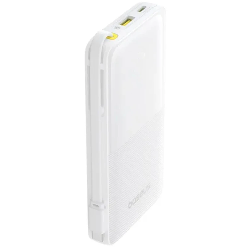 Портативное ЗУ Power Bank Baseus Bipow 2 Digital Display PD20W with cable 10000 mAh (P10077101113) – Moon White. Фото 2 из 6