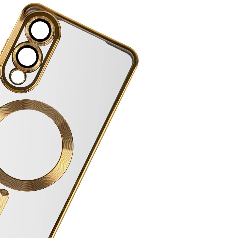 Хромовий TPU чохол з MagSafe на Samsung Galaxy S25 Edge – Gold. Фото 3 з 3