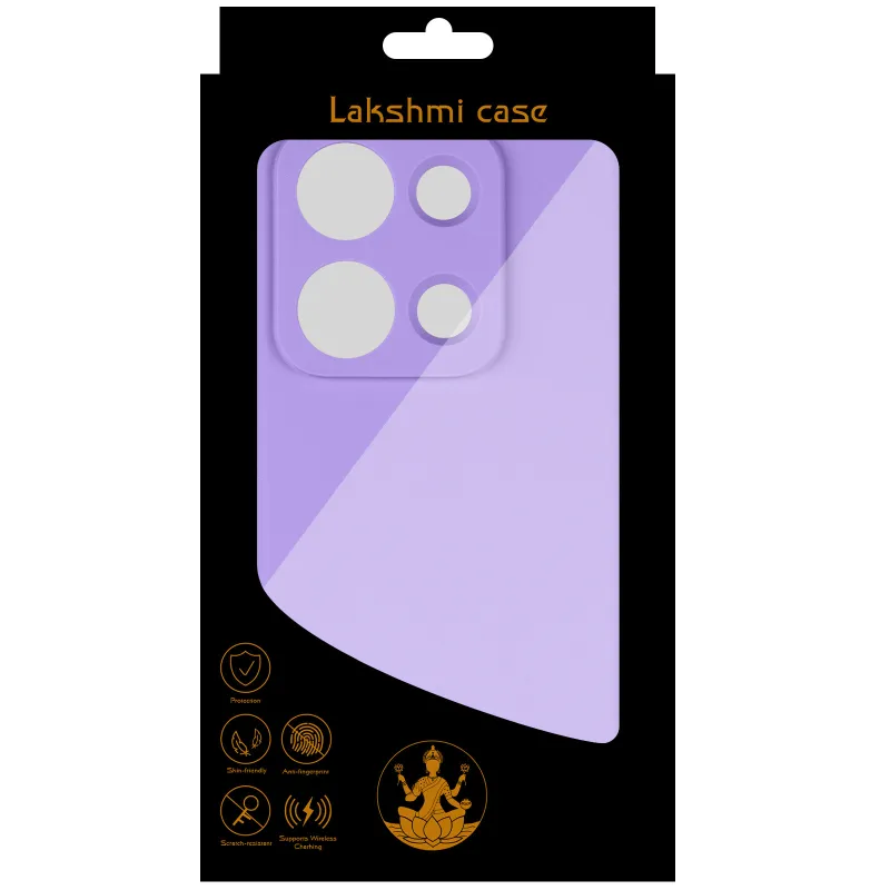 Чохол Silicone Case Lakshmi Premium із закритою камерою для Xiaomi Redmi Note 14S – Бузковий / Dasheen. Фото 5 з 10