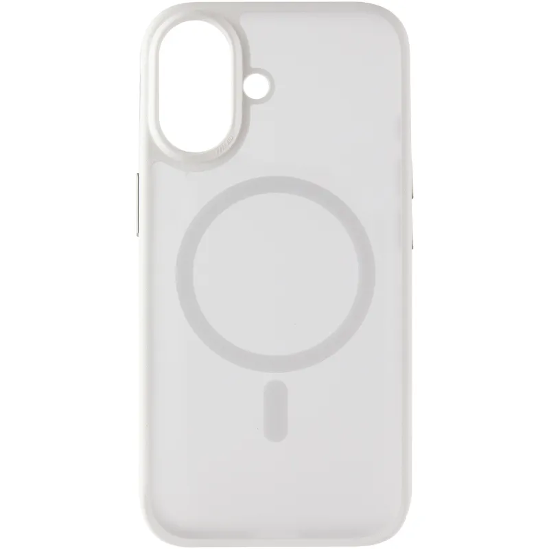 TPU+PC чехол Blueo Skin Friendly Frosted with MagSafe для Apple iPhone 17 (6.3") – Белый / White. Фото 4 из 7