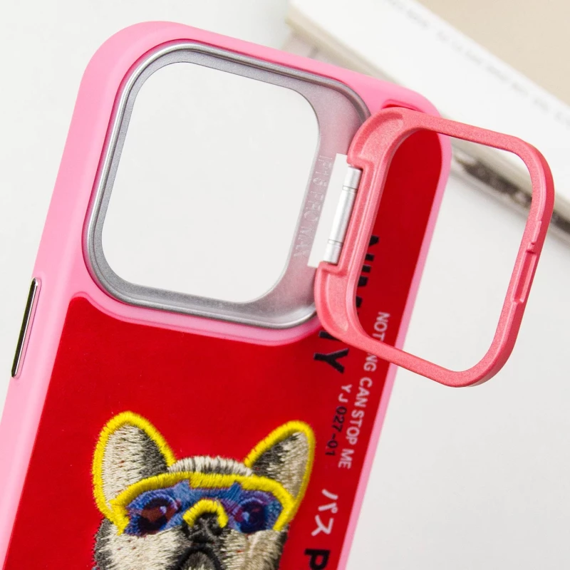TPU+PC чехол с животными для Apple iPhone 16 Pro Max – Pink Dog. Фото 7 из 9
