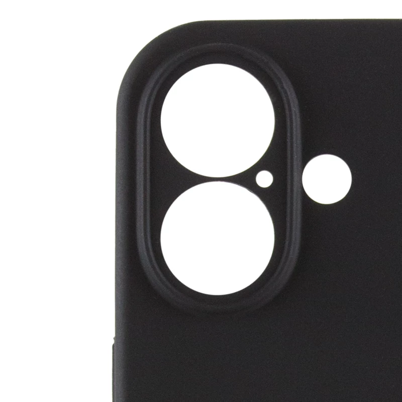 Чехол Silicone Case с защитой камеры для Apple iPhone 16 – Черный / Black. Фото 5 из 8