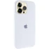 Чехол Silicone Case (AA) Logo with MagSafe для Apple iPhone 16 – Белый / White. Фото 1 из 6