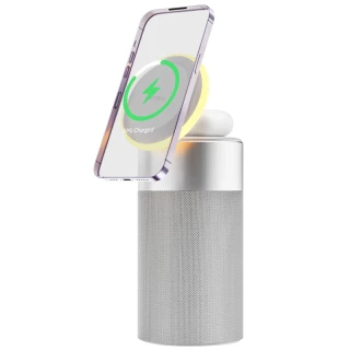 БЗУ WIWU Wi-W022 3 in 1 Wireless Charger+Bluetooth Speaker фото 1 БЗУ WIWU Wi-W022 3 in 1 Wireless Charger+Bluetooth Speaker фото 1 из 1