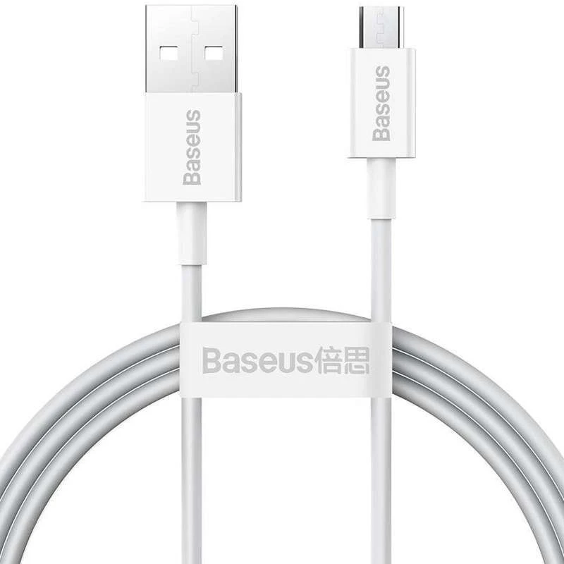 

Дата кабель Baseus Superior Series Fast Charging MicroUSB Cable 2A (2m) (Белый), Білий