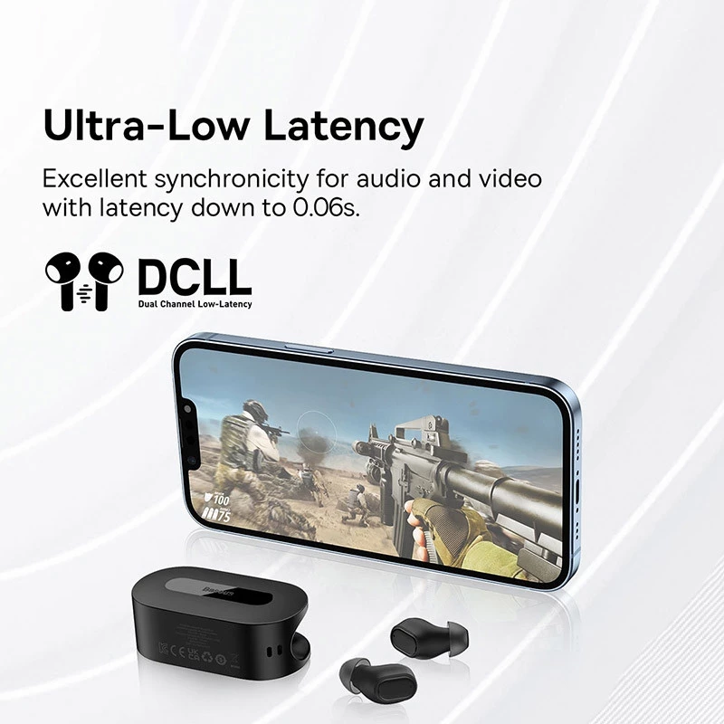 Бездротові TWS навушники Baseus Bowie EZ10 OS (A00054300116-Z) – Black. Фото 5 з 6