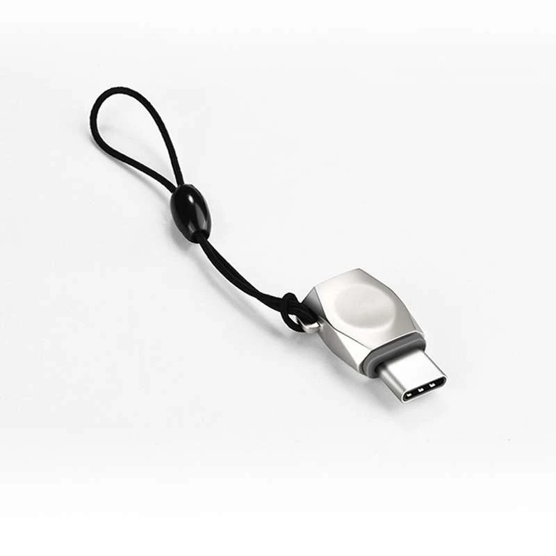 Перехідник Hoco UA8 MicroUSB to Type-C – Сталевий. Фото 4 з 7