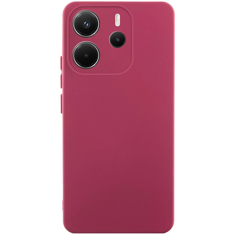 Чохол Silicone Case Lakshmi Premium з закритою камерою на Xiaomi Redmi Note 14 4G (Int. version) – Бордовий / Plum. Фото 1 з 1