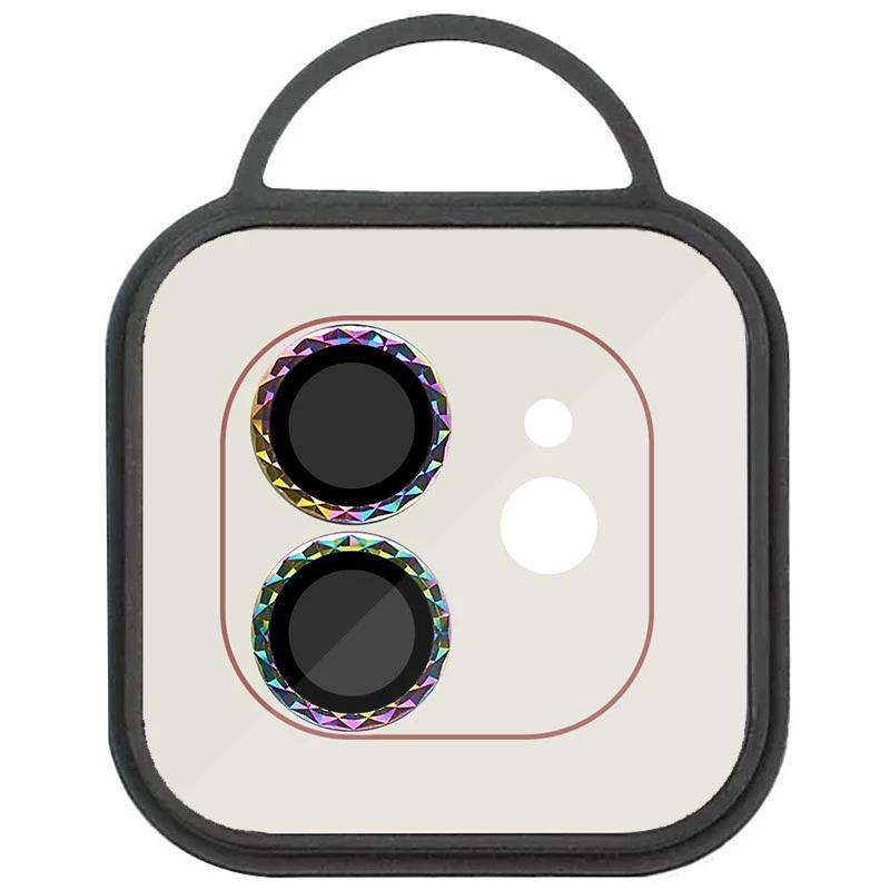 Защитное стекло Metal Shine на камеру для Apple iPhone 11 (6.1") – Сиреневый / Rainbow. Фото 4 из 7