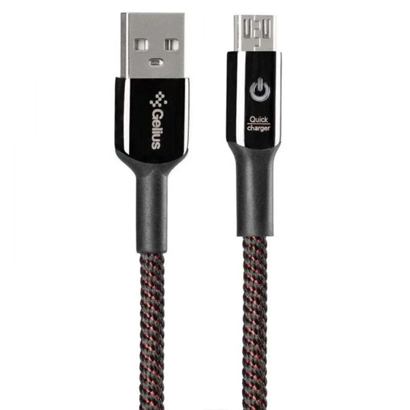 

Дата кабель Gelius Pro Smart GP-U08m MicroUSB 2A (1m) (Черный), Чорний