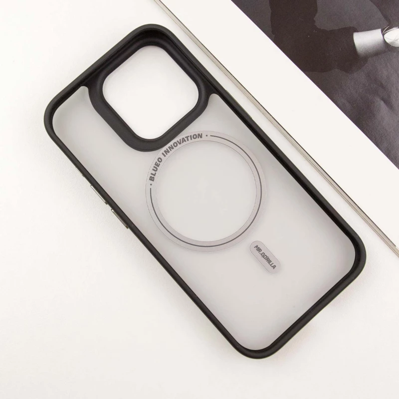 TPU+PC чехол Blueo Skin Friendly Frosted with MagSafe для Apple iPhone 14 Pro Max (6.7") – Черный. Фото 12 из 16