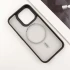 TPU+PC чохол Blueo Skin Friendly Frosted with MagSafe для Apple iPhone 16 Pro Max – Чорний / Біле кільце. Фото 3 з 5