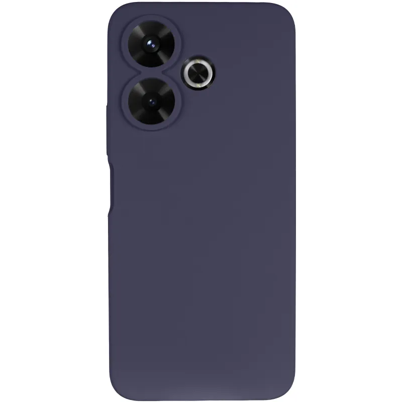 Чехол Silicone Case Lakshmi Premium з закритою камерою на Xiaomi Poco M6 4G – Темно-синий / Midnight blue. Фото 4 из 8