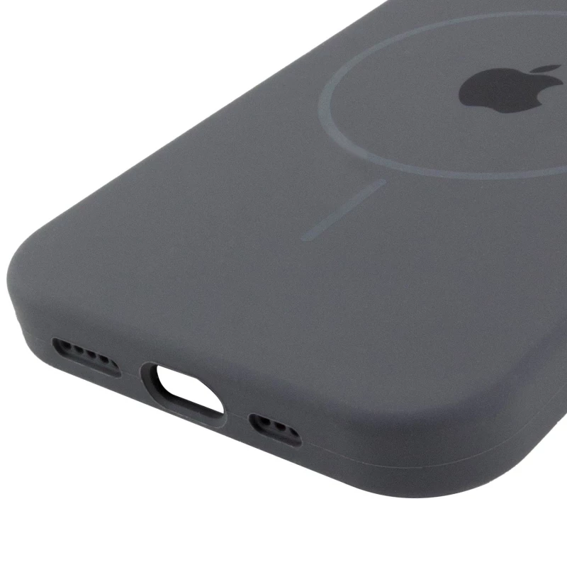 Чохол Silicone Armor Max with MagSafe для Apple iPhone 15 Plus (6.7") – Сірий / Dark Gray. Фото 6 з 6
