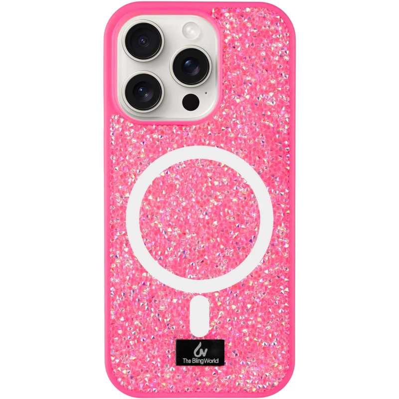 TPU чохол Bling World with MagSafe для Apple iPhone 16 Pro – Rose. Фото 1 з 2