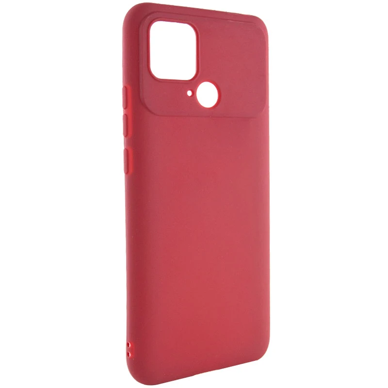 Кольоровий силіконовий чохол на Xiaomi Poco C40 – Бордовий. Фото 3 з 5