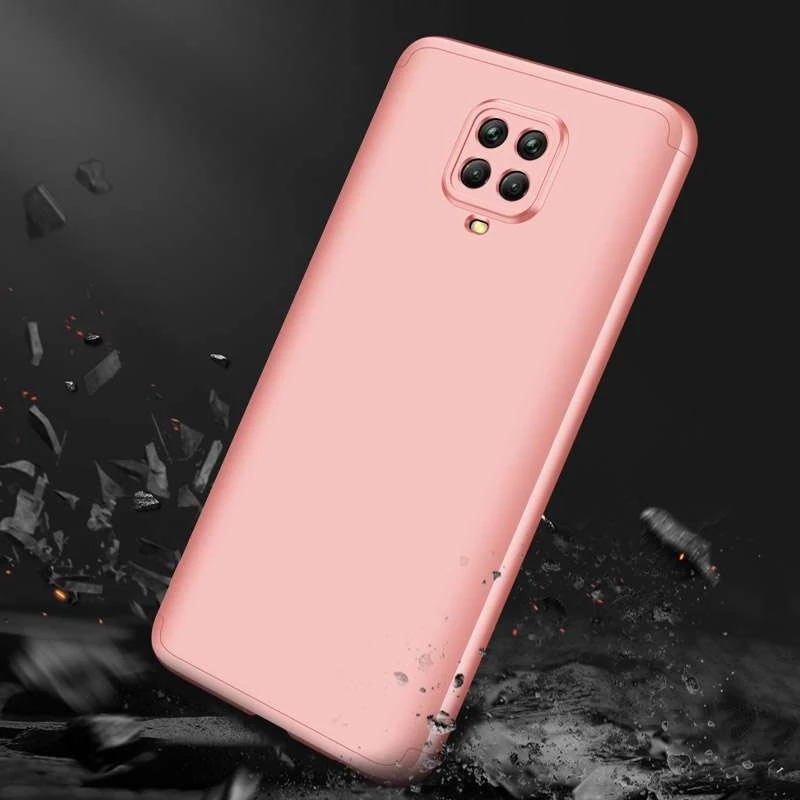 Чехол с защитой 360 градусов GKK для Xiaomi Redmi Note 9s / Note 9 Pro / Note 9 Pro Max – Розовый / Rose Gold. Фото 3 из 7