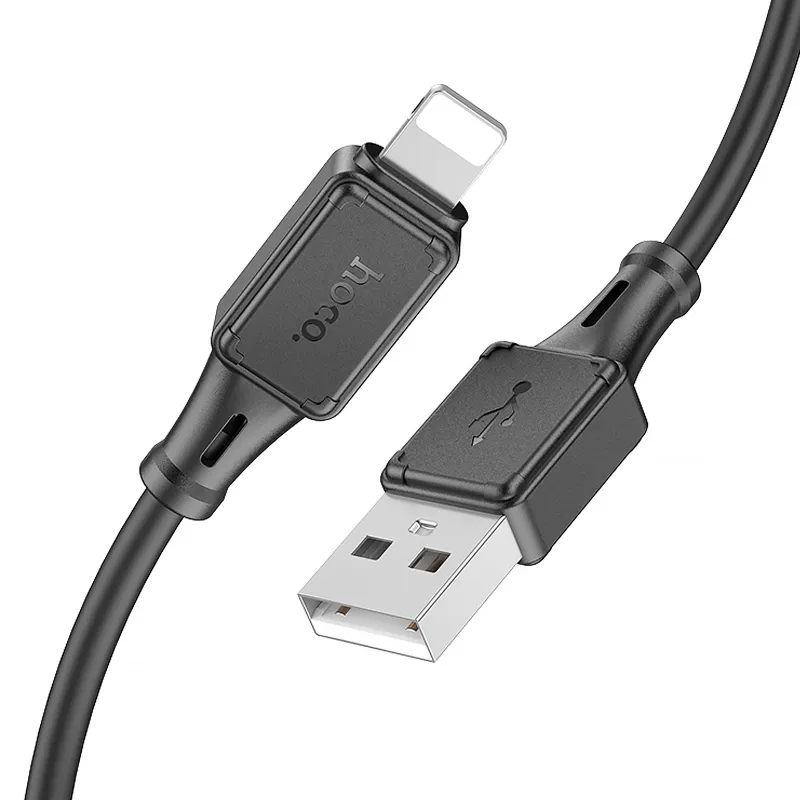 Дата кабель Hoco X101 Assistant USB to Lightning 2.4A (1m) – Black. Фото 4 из 5
