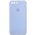 Чехол Silicone Case Square с защитой камеры для Apple iPhone 7 plus / 8 plus – Голубой / Lilac Blue. Фото 1 из 1