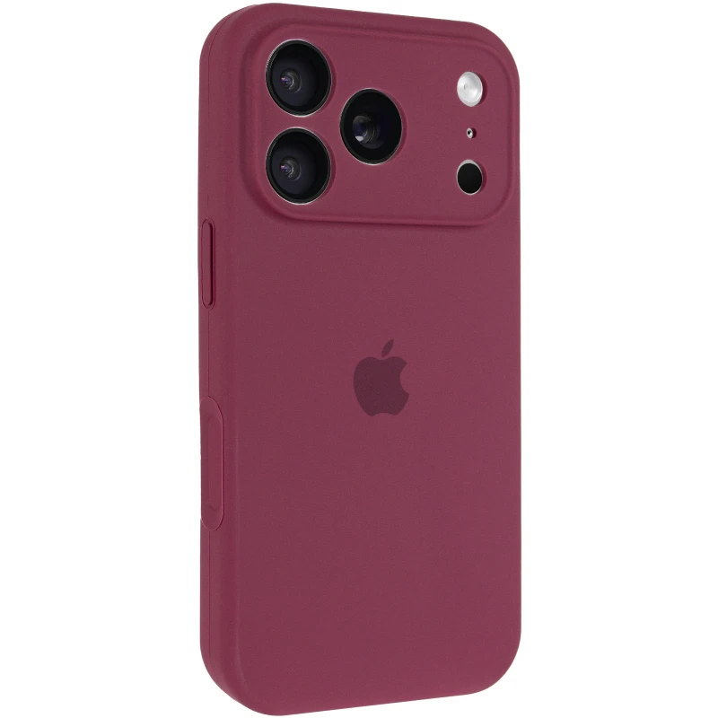 Чохол Silicone Case з захистом камери на Apple iPhone 17 Pro Max (6.9") – Бордовий / Plum. Фото 2 з 6