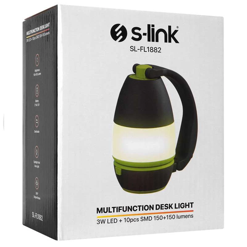 Ліхтар акумуляторний S-link SL-FL1882 3W+ 10 SMD Red 3*AA Pen Battery – Чорний. Фото 6 з 7