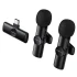 Петличний бездротовий мікрофон Borofone BFK16A Winner dual-mic Type-C – Black. Фото 10 з 13