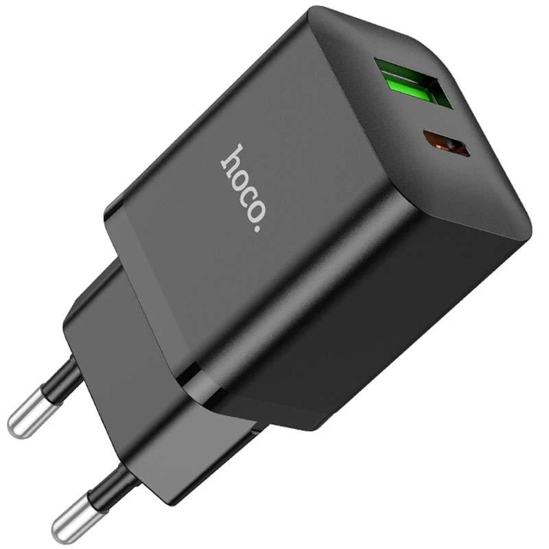МЗП Hoco N28 Founder 20W Type-C + USB – Black. Фото 2 з 4