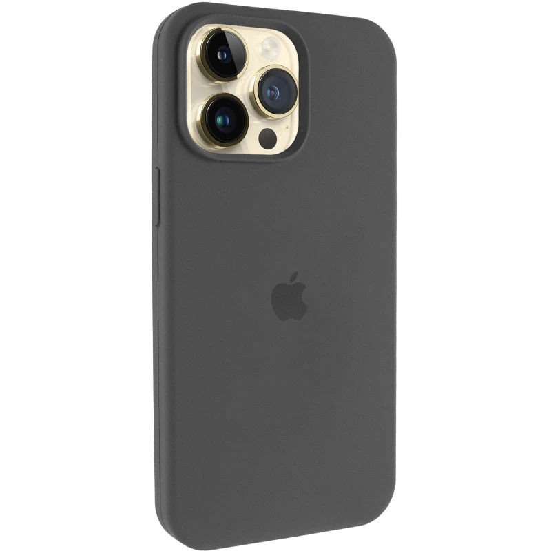 Чехол Silicone Case (AA) Logo with MagSafe для Apple iPhone 17 Pro (6.3") – Серый / Dark Gray. Фото 1 из 6