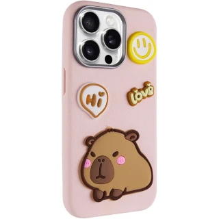 Чохол Labubu Toys для Apple iPhone 13 Pro (6.1") — Capybara / Pink