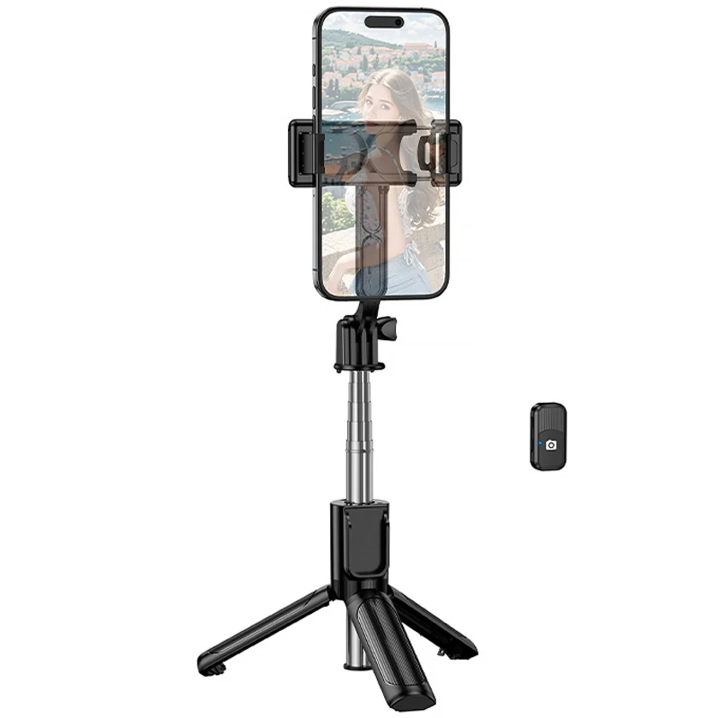 Монопод для селфі Borofone BY14 Graceful mini live broadcast stand – Black. Фото 1 з 6