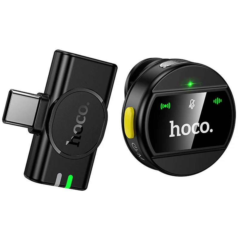 Петличный беспроводной микрофон Hoco L21 Charm Type-C – Black. Фото 1 из 5