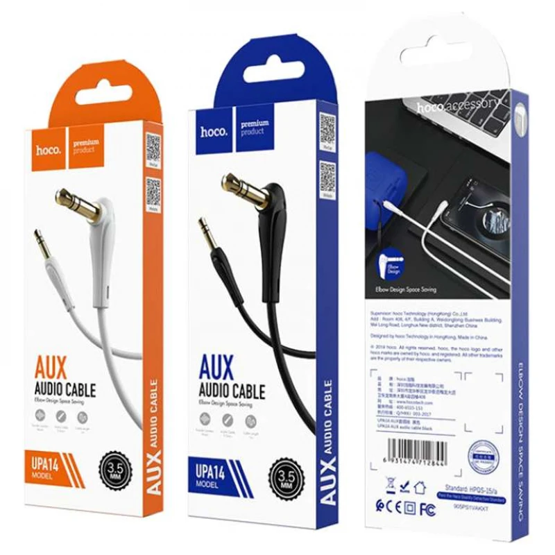 Аудио кабель Aux Hoco UPA14 (1m) – Черный. Фото 5 из 5