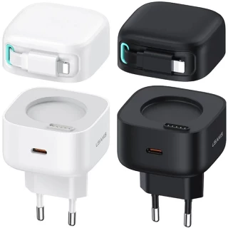 СЗУ Usams US-CC209 GaN With Lightning Magnetic Retractable Cable Module XMF Ser. 35W (2USB-C) фото 1 СЗУ Usams US-CC209 GaN With Lightning Magnetic Retractable Cable Module XMF Ser. 35W (2USB-C) фото 1 из 1