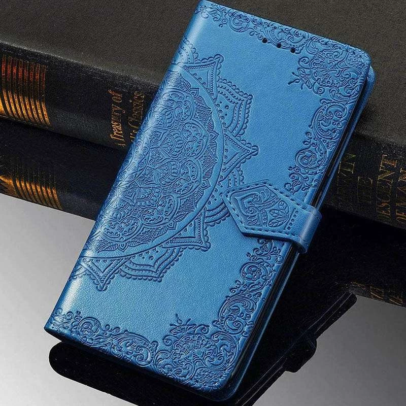 Шкіряний чохол-книжка Art Case з візитницею для Oppo A31 – Синій. Фото 5 з 5