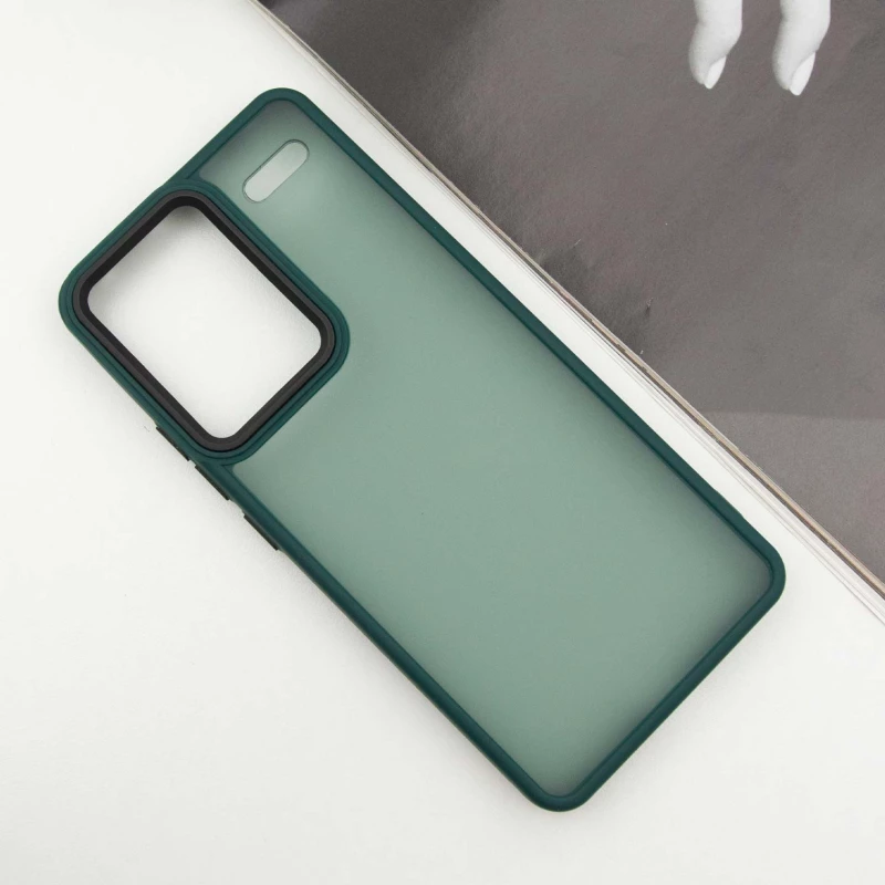 Чехол TPU+PC Lyon Frosted на Xiaomi Redmi Note 13 Pro+ – Green. Фото 4 из 9