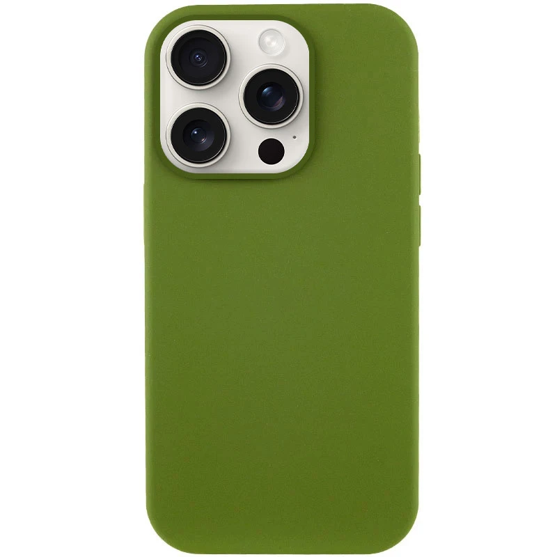 Чохол з закритим низом Silicone Case на Apple iPhone 17 Pro (6.3") – Зелений / Dark Olive. Фото 2 з 2