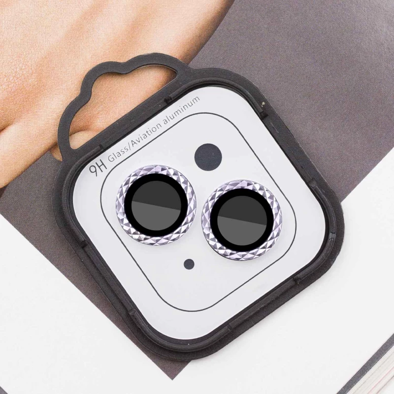 Защитное стекло Metal Shine на камеру для Apple iPhone 15 (6.1") – Голубой / Light Blue. Фото 3 из 3