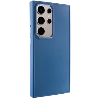 TPU чехол Bonbon с металлическими кнопками для Samsung Galaxy S24 Ultra — Синий / Denim Blue