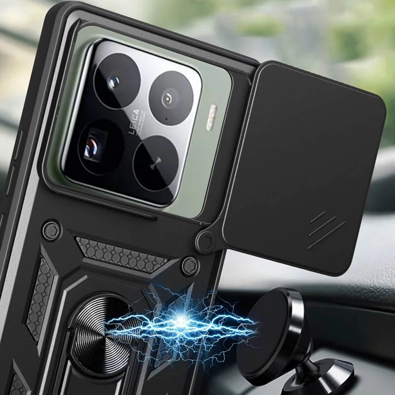 Протиударний чохол Serge Ring з захистом камери на Xiaomi 15 Pro – Чорний. Фото 4 з 4